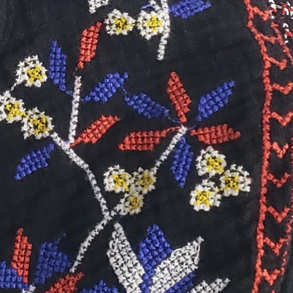 Old Navy embroidered elastic bust dress black soft comfy - Picture 8 of 8